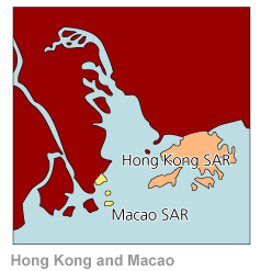 Map image - map of Hong Kong and Macao