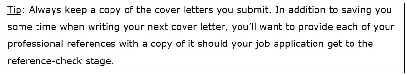 cover letters tip