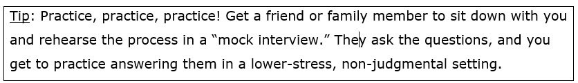 interviews tip