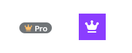 Pro and Crown icons