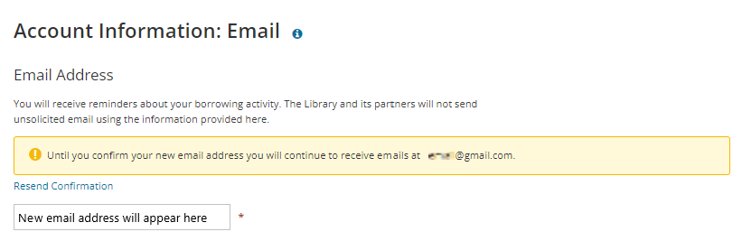 Image of Account Information: Email Change