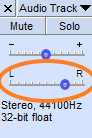 Panning in Audacity