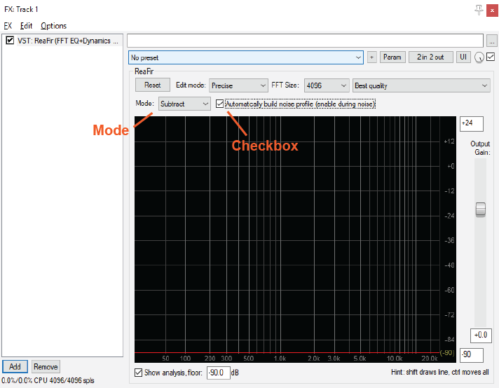 ReaFir Audio Effect