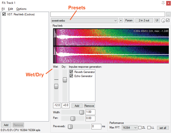 ReaVerb Audio Effect