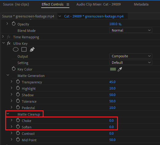 Choke and Soften in Adobe Premiere Pro