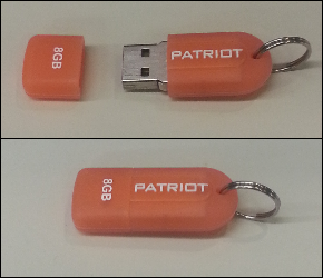 two images of a USB, one USB has the cap removed