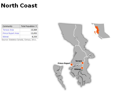 map of north coast region