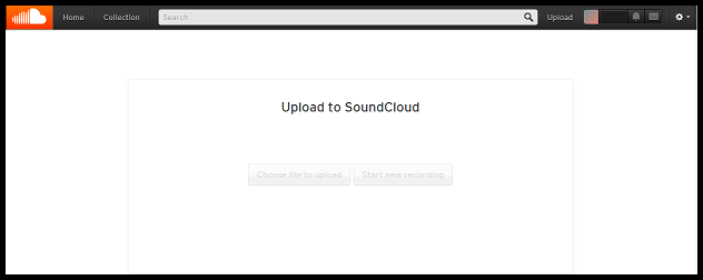 a screenshot illustrating how to upload files in soundcloud