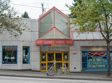 Hastings branch's front entrance and windows