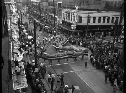 Lion dance in Vancouver's Chinatown