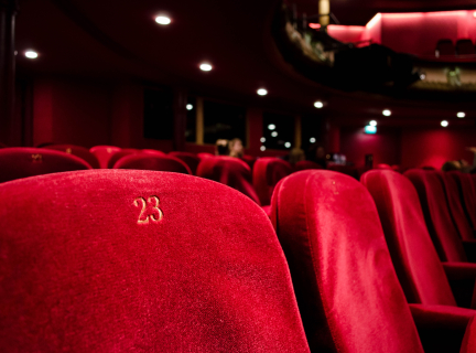 Theatre seats. Highlights seat number 23