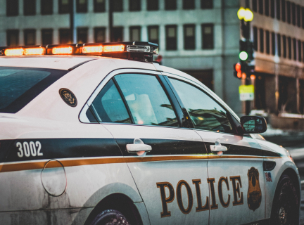 police car at street