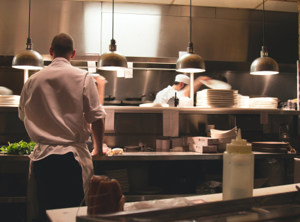 chef working in a kitchen