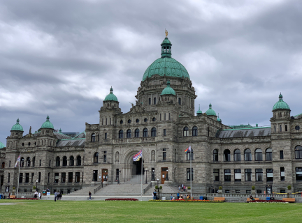 photograph of the British Columbia Houses of Parliament in Victoria