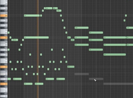 MIDI information in Piano Roll