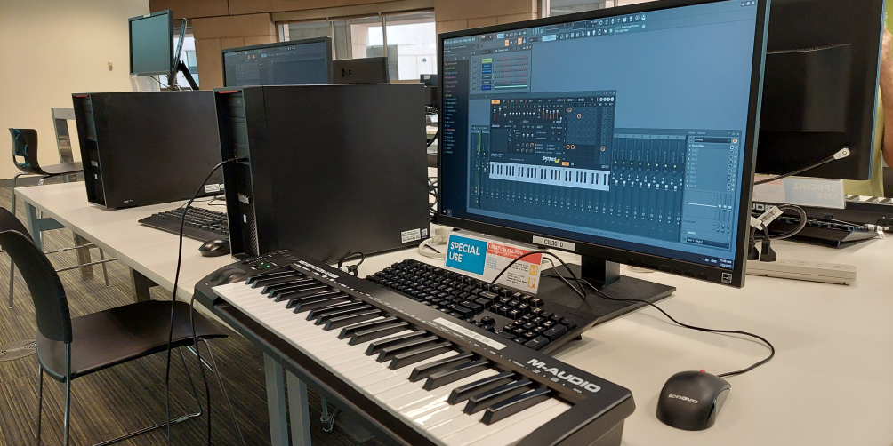 MIDI keyboard in the Inspiration Lab