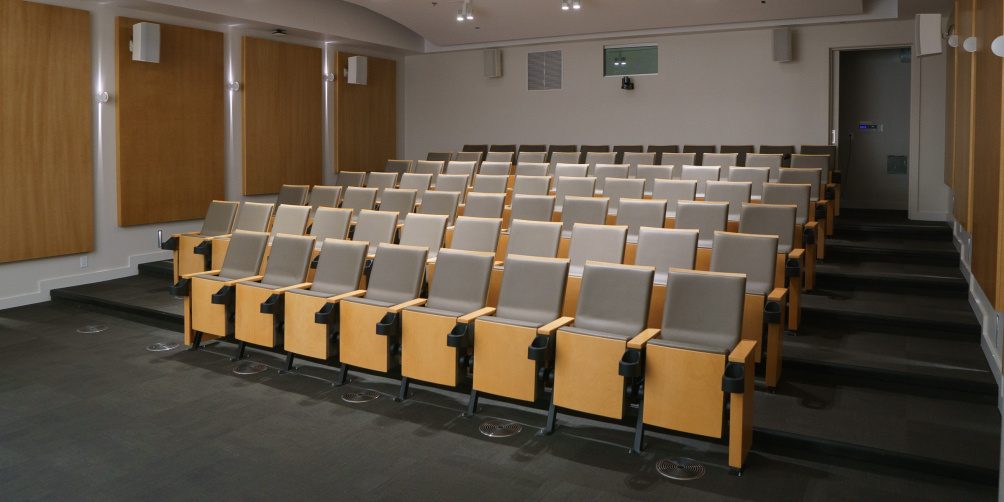 Photo of the raked seating in the Montalbano Family Theatre