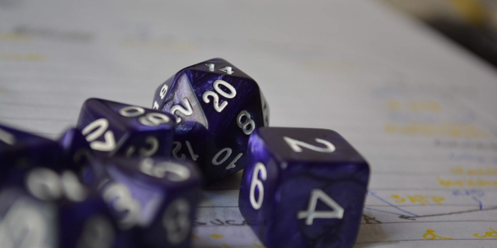 Multi-sided dice on paper